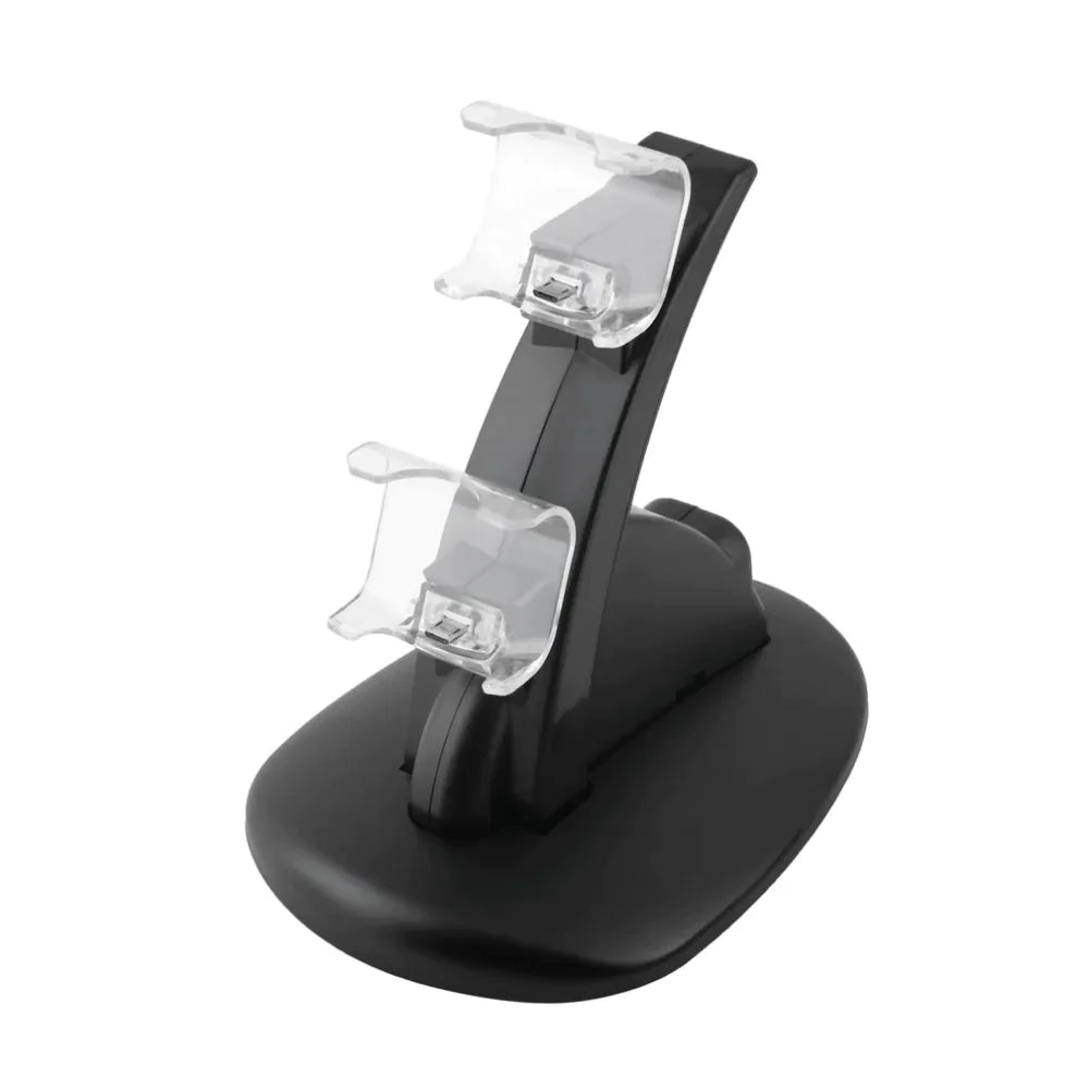 LED Dual USB Charging Stand for Sony Playstation PS4 in Black