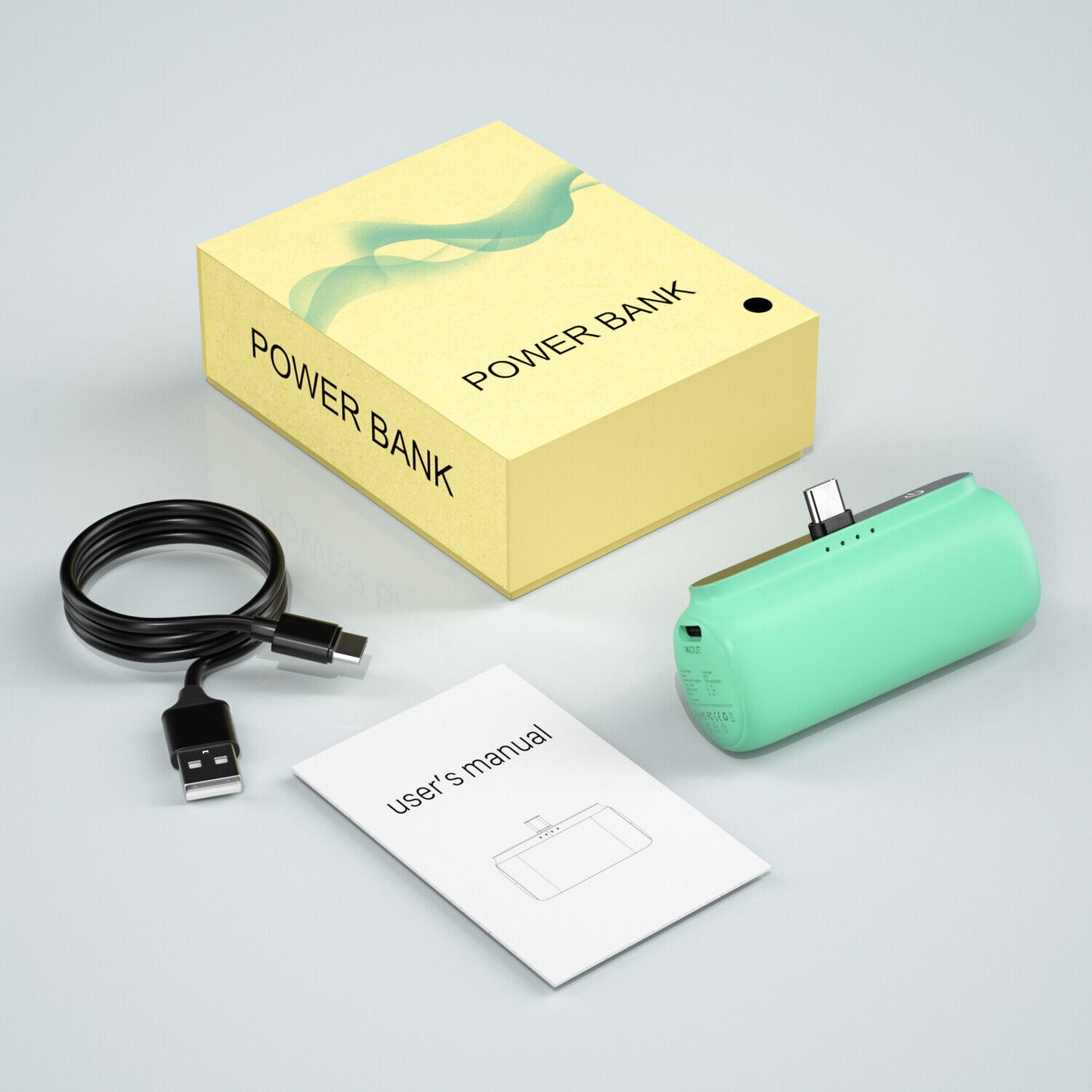 SwiftCharge: Mini Portable Power Bank for iPhone and Type-C Devices
